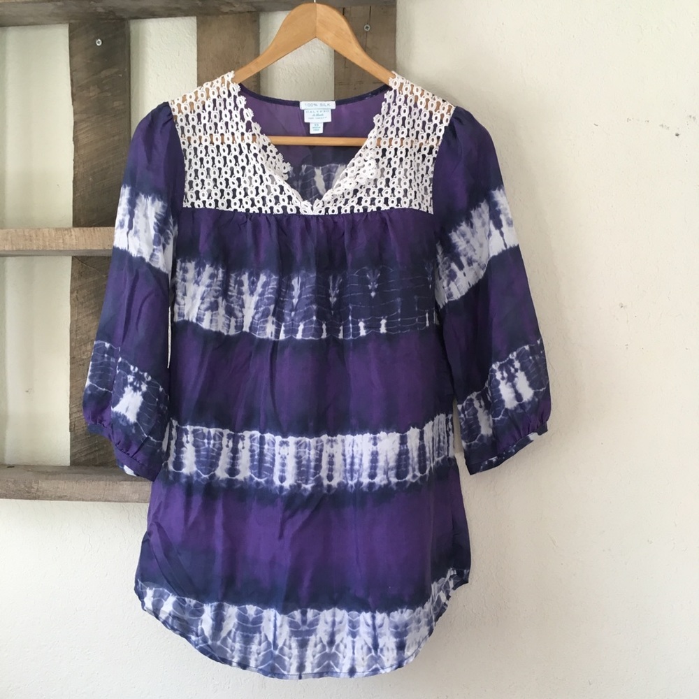 Calypso St. Barth 100% silk blouse